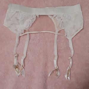 Garter belt of  cream colored silk